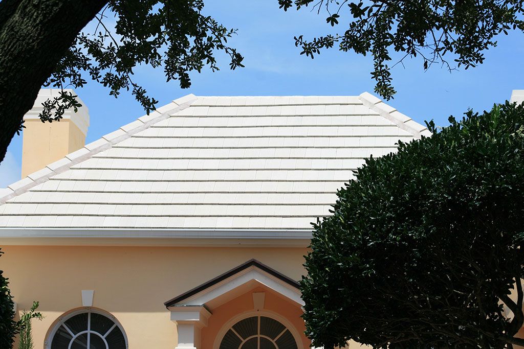 Smooth White Tile Roof