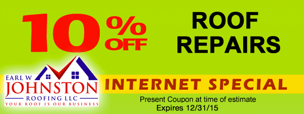 Save On Your Roof: Internet Specials From Earl W. Johnston