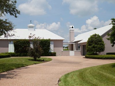 White Flat Tile Roof