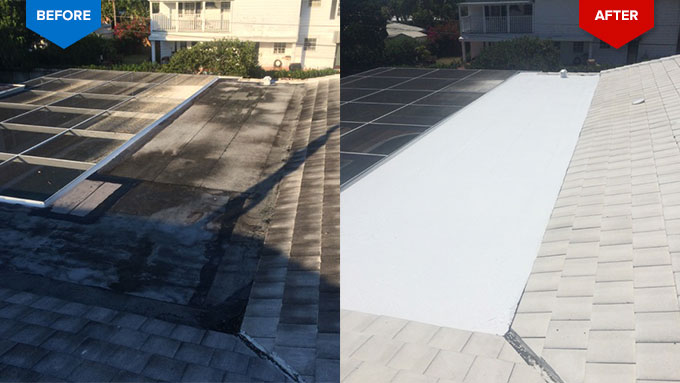 Before and After Reflective Coating Before and After Reflective Coating